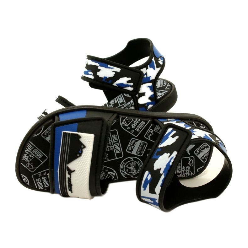 Boys 'Sandals Rider 83453 AG294 noir / bleu / blanc 5