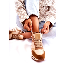 PS1 Chaussures Sport Daim Femme Marron-Beige Elisse 4