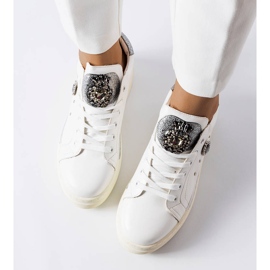 PA1 Baskets blanches à semelle compensée basse Cuillerier 2