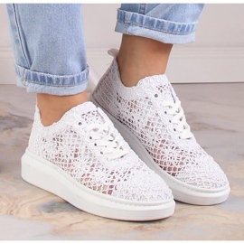 Chaussures à lacets pour femmes sur la plate-forme blanche Artiker 50C1115 1