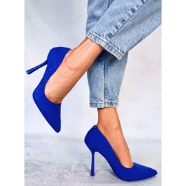 BM Escarpins camerin bleu en daim pour femmes 3