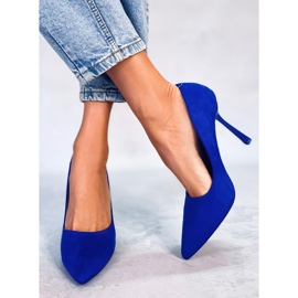 BM Escarpins camerin bleu en daim pour femmes 4