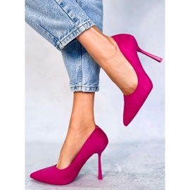 BM Escarpins Camerin Fuchsia en daim, femmes rose 4
