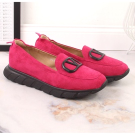 Slip-on femme en daim fuchsia Vinceza 10859 rose 3