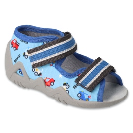 Befado chaussons enfants avec velcro, bleu 350P036 1