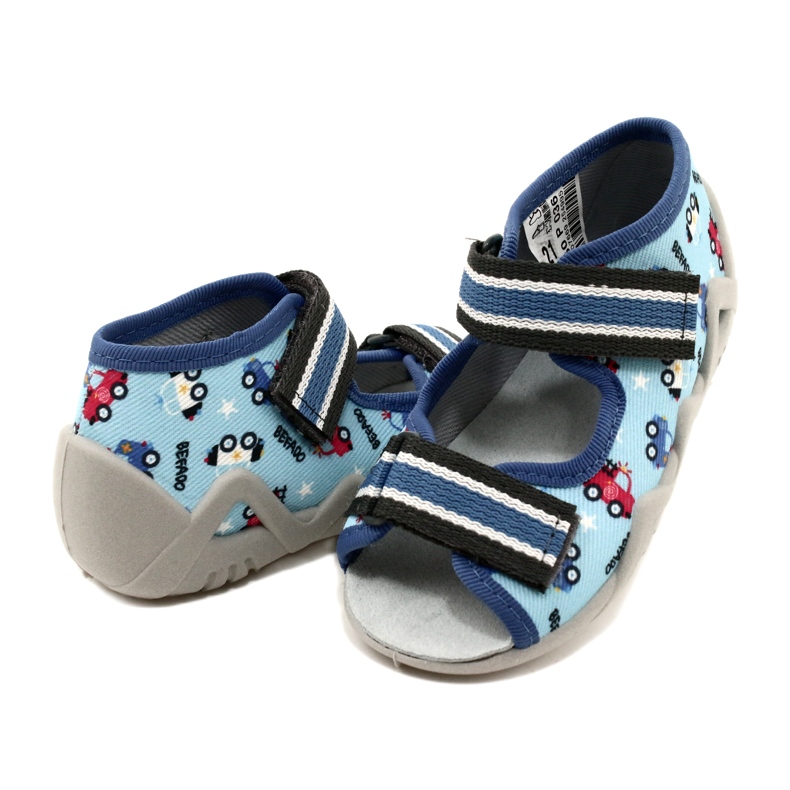 Befado chaussons enfants avec velcro, bleu 350P036 5 Befado chaussons enfants avec velcro, bleu 350P036 5