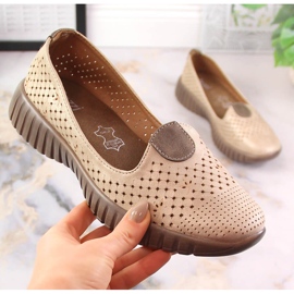 Chaussures femme beiges ajourées Jezzi RMR2270-4 5