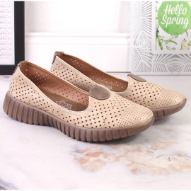 Chaussures femme beiges ajourées Jezzi RMR2270-4 6