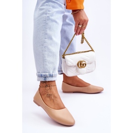Stacee Ballerines Classiques Cuir Beige 2