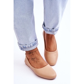 Stacee Ballerines Classiques Cuir Beige 4