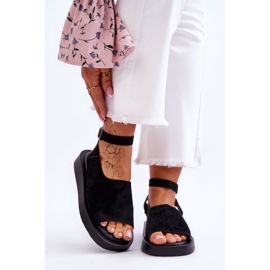 Sandales confortables pour femmes sur la plate-forme Rubie noire le noir 1
