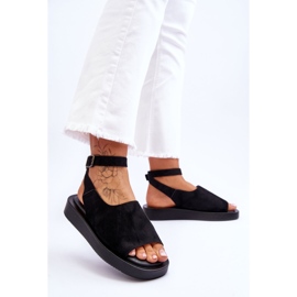 Sandales confortables pour femmes sur la plate-forme Rubie noire le noir 2