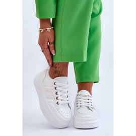 Baskets Plateforme Femme Tendance Blanc Claribel 1