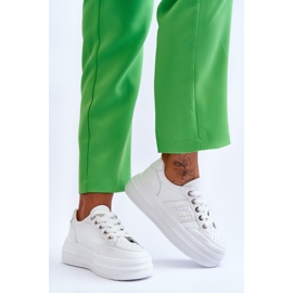 Baskets Plateforme Femme Tendance Blanc Claribel 2