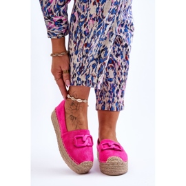 FI1 Espadrilles Plateformes Classiques Femme Fuchsia Maurine rose 1
