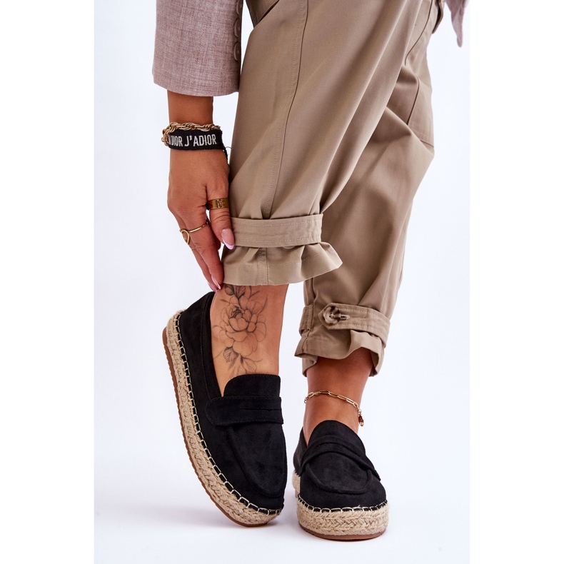 Espadrilles en daim pour femmes Noir Keyla le noir 1