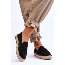 Espadrilles en daim pour femmes Noir Keyla 2