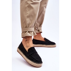 Espadrilles en daim pour femmes Noir Keyla le noir 3
