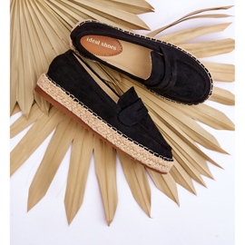 Espadrilles en daim pour femmes Noir Keyla le noir 6