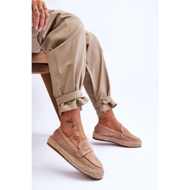 FI1 Espadrilles en daim pour femmes Beige Keyla 6