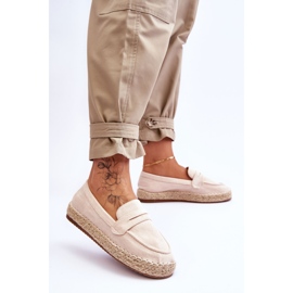 FI1 Espadrilles Femme en Daim Beige Clair Keyla 5