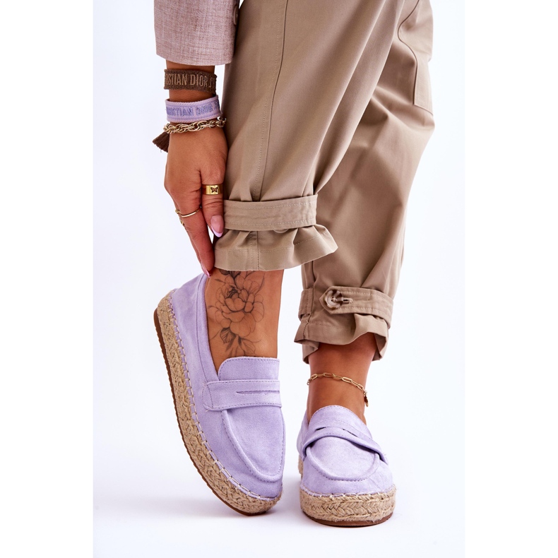 FI1 Espadrilles en daim pour femme Violet Keyla 1