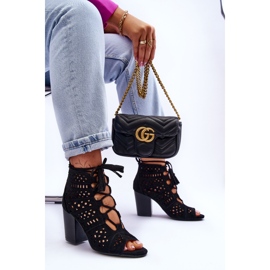FB1 Bottines ajourées noires à talons hauts Letya le noir 6