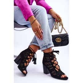 FB1 Bottines ajourées noires à talons hauts Letya le noir 7
