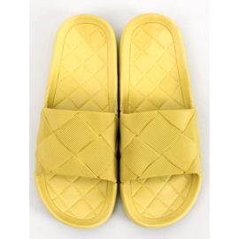 PA1 Claquettes Lottner Green en caoutchouc jaune 5