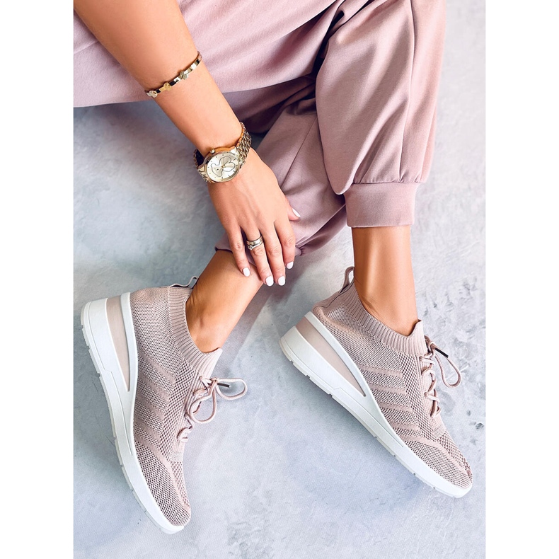 PA1 Baskets compensées cachées roses Croft 2