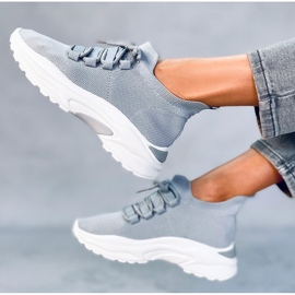 Vesco Chaussures de sport chaussettes grises 1 Vesco Chaussures de sport chaussettes grises 1