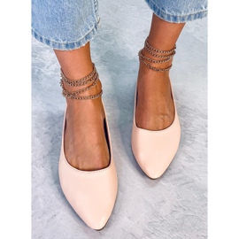 PA1 Junri Nude ballerines chaîne rose 2
