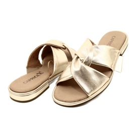 Caprice Chaussons Femme Confortables Platino Metalik 9-27100-20 959 doré 3