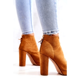 Sweet Shoes Boots On a Bar Open Toes Camel Adore orange 1