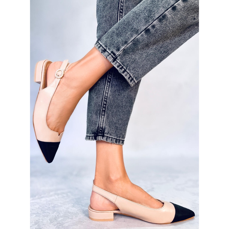 Seastar Ballerines à talon ouvert de Sanaz Beige 1