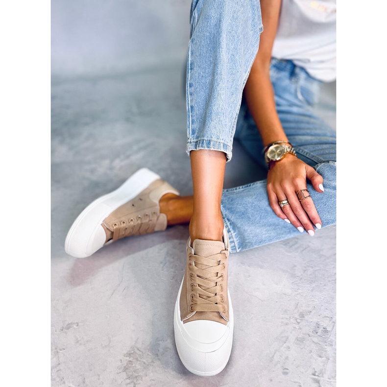 PA1 Baskets à semelle épaisse Takao Kaki beige 2 PA1 Baskets à semelle épaisse Takao Kaki beige 2