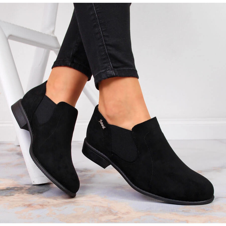 Boots femme printemps Chelsea boots noir Jezzi 1