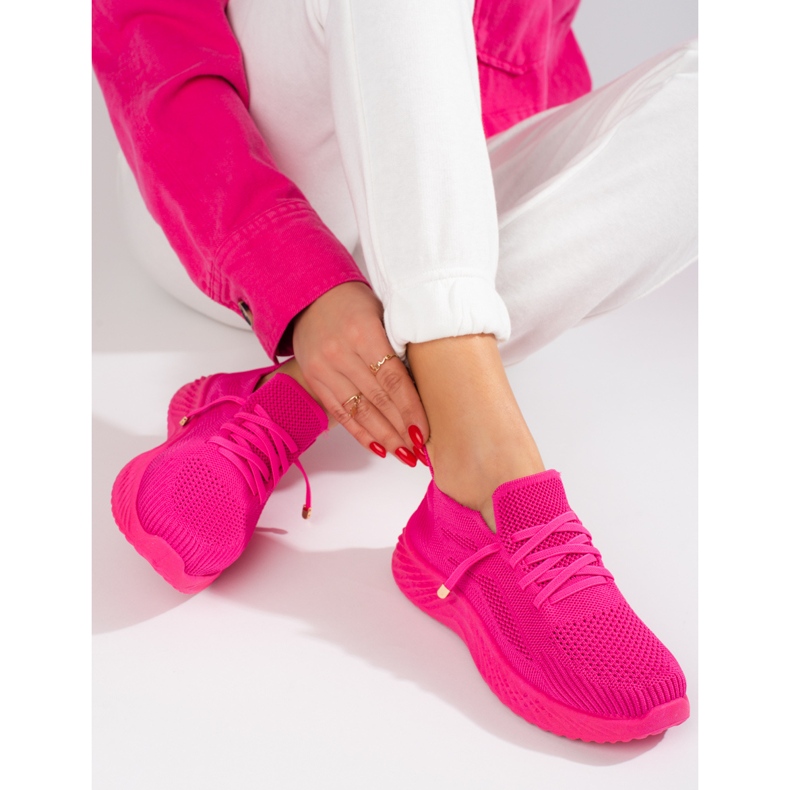 Chaussures de sport textile femme Shelovet fuchsia rose 1 Chaussures de sport textile femme Shelovet fuchsia rose 1