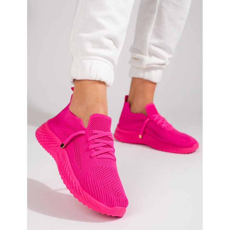 Chaussures de sport textile femme Shelovet fuchsia rose 2