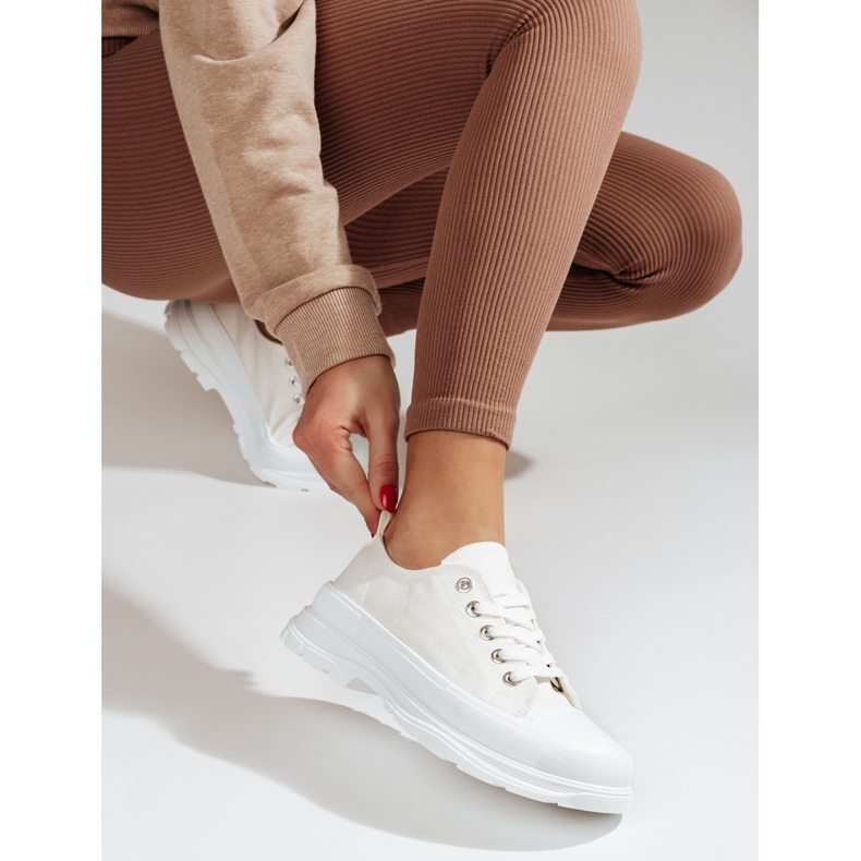 PA1 Baskets plateforme femme Shelovet blanc 1