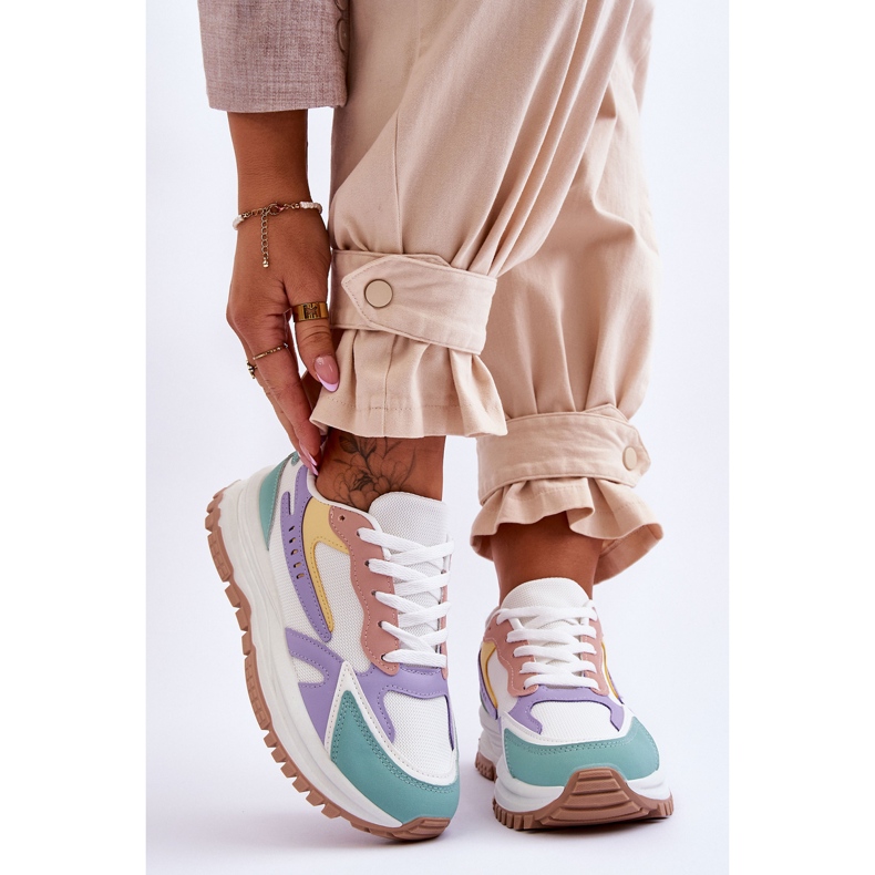 FI1 Chaussures de sport à plateforme à la mode pour femmes Georgette multicolore 1