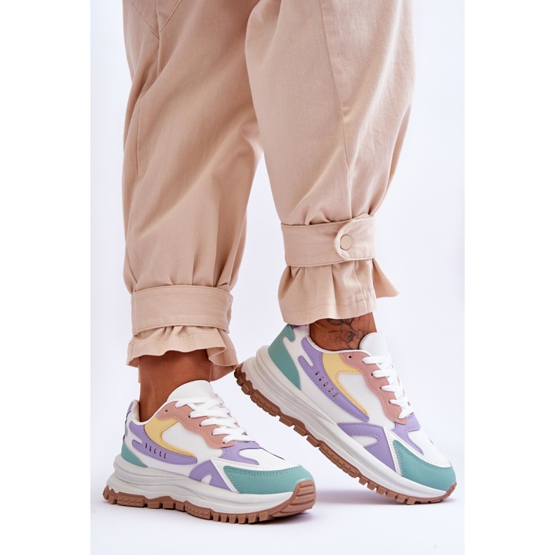 FI1 Chaussures de sport à plateforme à la mode pour femmes Georgette multicolore 2