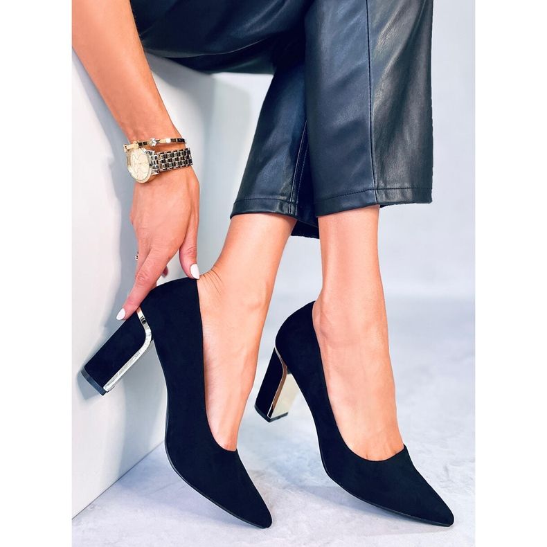 PA1 Escarpins sur le bloc Lucrezia Black noir 1