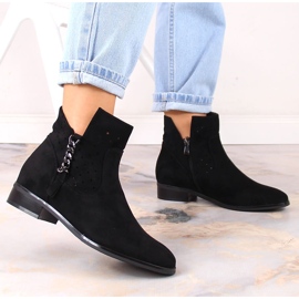 Bottines femme daim noir ajouré Vinceza 10885 le noir 5