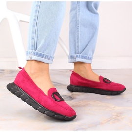 Slip-on femme en daim fuchsia Vinceza 10859 rose 7