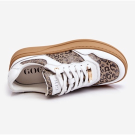 Chaussures de sport confortables pour femme GOE LL2N4052 Blanc-Beige blanche 1