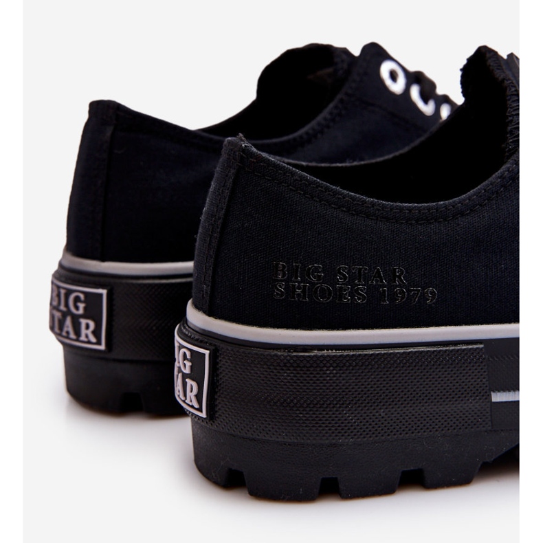 Baskets Plateforme Tissu Big Star LL274149 Noir le noir 2
