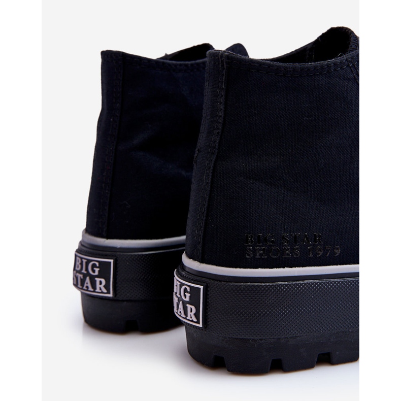 Baskets Hautes Plateforme Textile Big Star LL274155 Noir 1