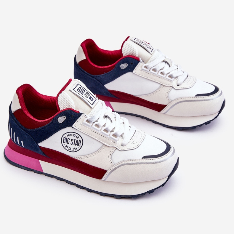 Baskets Memory Foam System Big Star LL274369 Blanc-Rouge blanche 1 Baskets Memory Foam System Big Star LL274369 Blanc-Rouge blanche 1