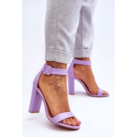 Sandales à talons hauts violettes Georgina 2